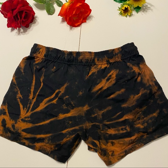 Champion Cotton Black Custom Tie Dye Shorts Large - Picture 4 of 4